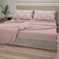 Lenzuola in Cotone, Completo Letto con Federe in Stampa Digitale Delta Cipria