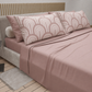 Lenzuola in Cotone, Completo Letto con Federe in Stampa Digitale Delta Cipria