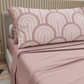 Lenzuola in Cotone, Completo Letto con Federe in Stampa Digitale Delta Cipria