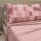 Lenzuola in Cotone, Completo Letto con Federe in Stampa Digitale Circle Cipria