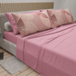 Lenzuola in Cotone, Completo Letto con Federe in Stampa Digitale Geo Cerchio Rosa