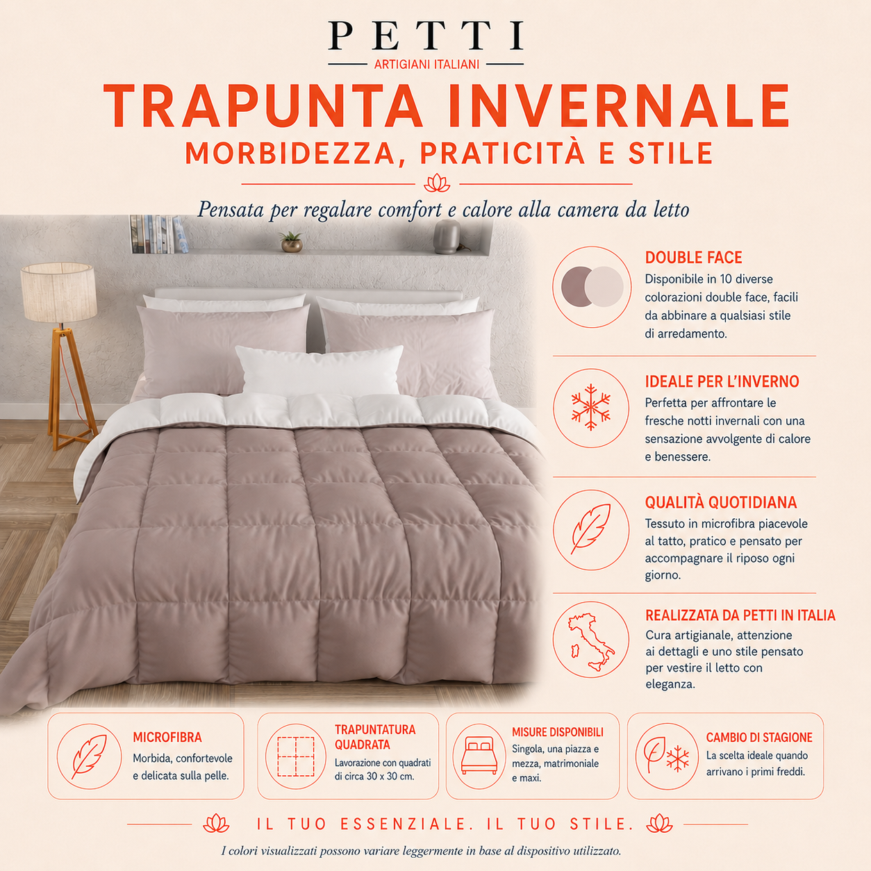 Piumone Trapunta Matrimoniale grigia, Singola, Piazza e Mezza, Grigio Chiaro Grigio Scuro