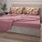 Lenzuola in Cotone, Completo Letto con Federe in Stampa Digitale Petalo 25 Cipria Scuro