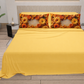 Lenzuola in Cotone, Completo Letto con Federe in Stampa Digitale Autunno 07 Giallo