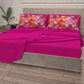 Lenzuola in Cotone, Completo Letto con Federe in Stampa Digitale Petalo 08 Fucsia