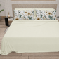 Lenzuola in Cotone, Completo Letto con Federe in Stampa Digitale Petalo 20 Panna
