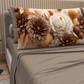 Lenzuola in Cotone, Completo Letto con Federe in Stampa Digitale Petalo 10 Tortora