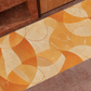 Tapis de Cuisine Antidérapant Passatoia Cuisine lavable, Cuisine Geo - Cercle Orange