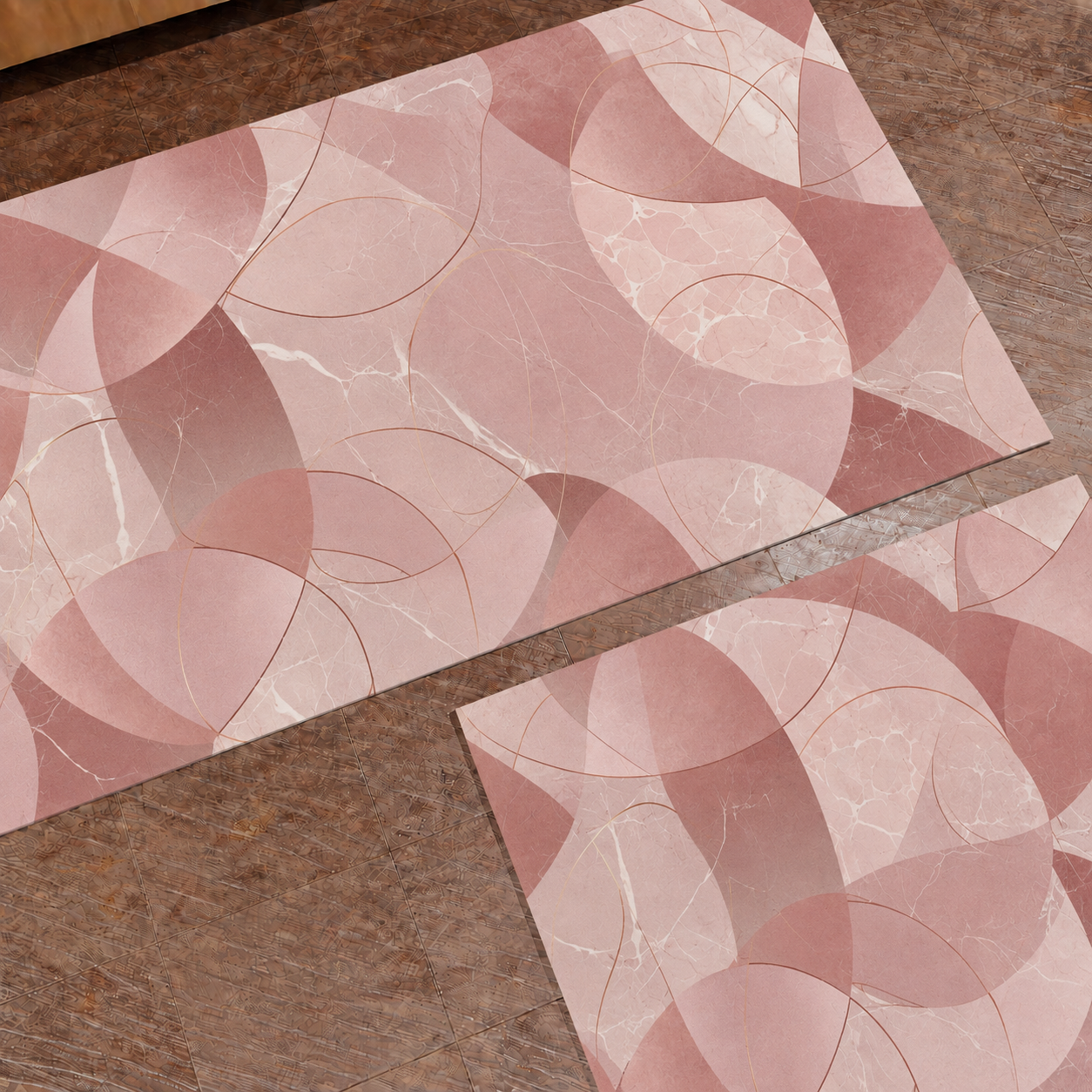 Tappeto Cucina Antiscivolo Passatoia Cucina lavabile, Cucina Geo - Cerchio Rosa