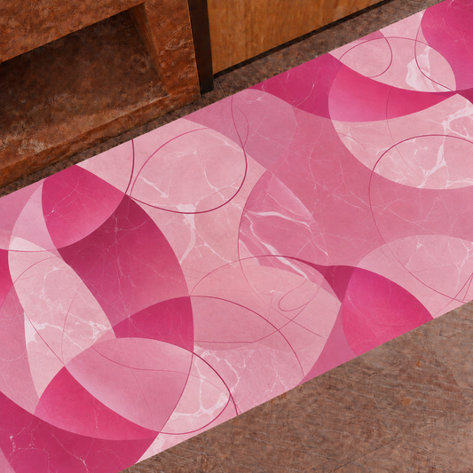 Tapis de Cuisine Antidérapant Passatoia Cuisine lavable, Cuisine Geo - Cercle Fuchsia