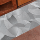Tappeto Cucina Antiscivolo Passatoia Cucina lavabile, Cucina Geo - Cerchio Silver