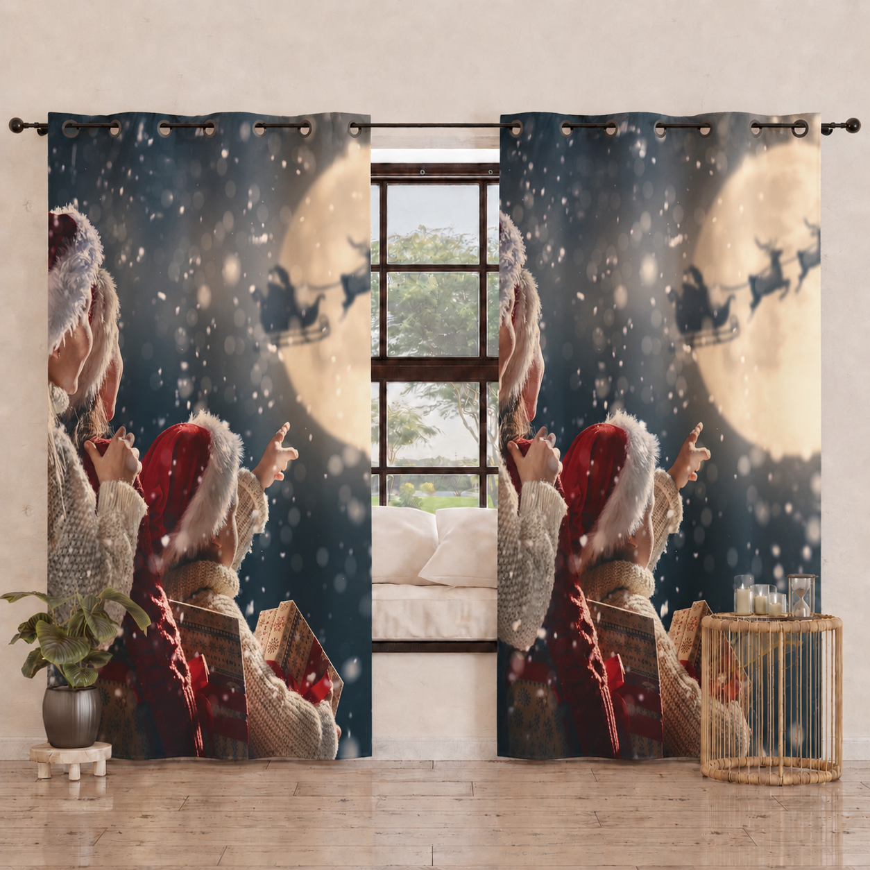 Tenda Arredo da Interno a Pannelli con Anelli 25 Xmas 20