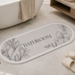 Tappeto Bagno Stampa Digitale Forma Ovale Clean Grigio