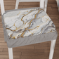 Coprisedia con Elastico Effetto Marmo Grigio Chiaro | Set 2 o 6 Pz | PETTI