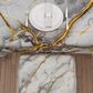 Coprisedia con Elastico Effetto Marmo Grigio Chiaro | Set 2 o 6 Pz | PETTI