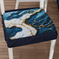 Coussins pour chaises avec élastique Housse de chaise effet marbre bleu océan - OCEAGLINT