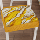 Coussins pour Chaises avec Élastique Housse de Chaise Effet Marbre Jaune - YELLOOOWW