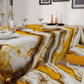Coussins pour Chaises avec Élastique Housse de Chaise Effet Marbre Jaune - YELLOOOWW
