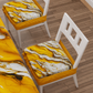 Coussins pour Chaises avec Élastique Housse de Chaise Effet Marbre Jaune - YELLOOOWW