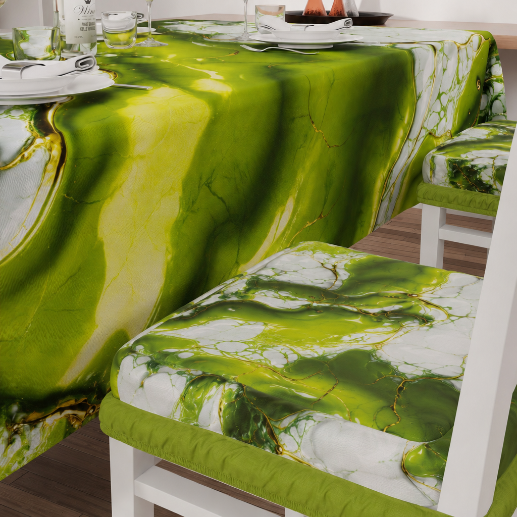Coprisedia con Elastico Effetto Marmo Verde | Set 2 o 6 Pz | PETTI
