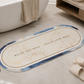 Tappeto Bagno Stampa Digitale Forma Ovale Stone Blu