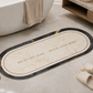 Tappeto Bagno Stampa Digitale Forma Ovale Stone Nero