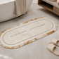Tappeto Bagno Stampa Digitale Forma Ovale Stone Oro