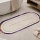 Tappeto Bagno Stampa Digitale Forma Ovale Stone Viola.