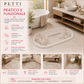 Tappeto Bagno Stampa Digitale Forma Ovale Clean Beige