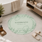 Tappeto Bagno Stampa Digitale Forma Ovale Clean Salvia