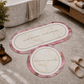 Tappeto Bagno Stampa Digitale Forma Ovale Stone Rosa