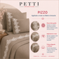 Lenzuola Percalle con Pizzo, Lenzuola Matrimoniali Cotone Beige