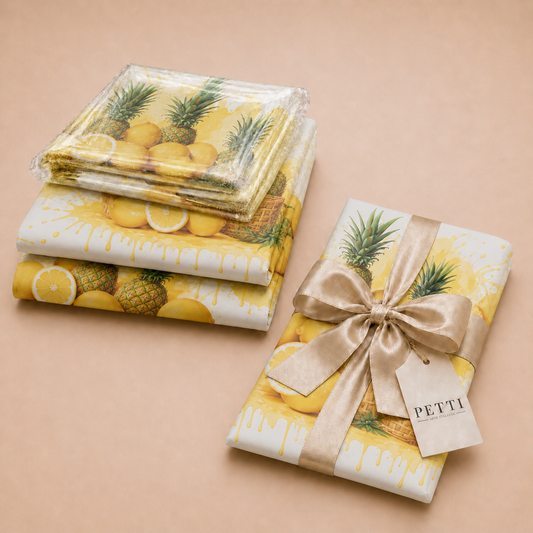 Promo Cucina Fruit Limone e Ananas Tovaglia in Stampa Digitale + Tovaglia Trasparente + Runner in Omaggio
