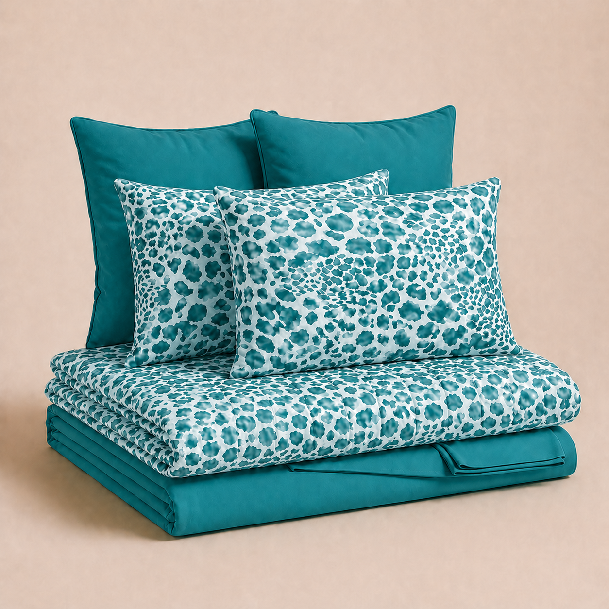 Set Animalier Cobra Tiffany Copriletti Estivi + Lenzuola in Cotone + Federa in Stampa Digitale