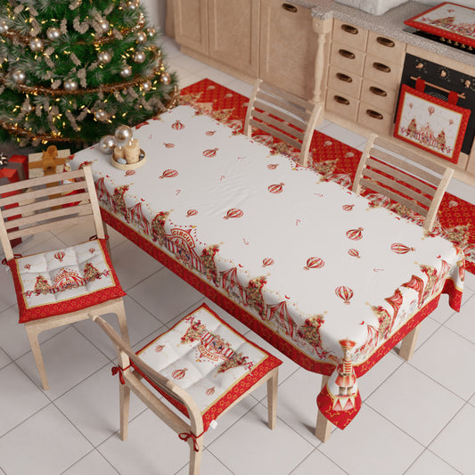 Coussins de Chaise de Noël Housses de Chaise de Noël 6 Pièces Cirque
