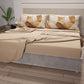 Lenzuola in Cotone, Completo Letto con Federe in Stampa Digitale Geo Cerchio Beige