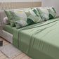 Lenzuola in Cotone, Completo Letto con Federe in Stampa Digitale Geo Cerchio Salvia