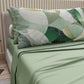 Lenzuola in Cotone, Completo Letto con Federe in Stampa Digitale Geo Cerchio Salvia