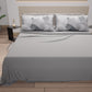 Lenzuola in Cotone, Completo Letto con Federe in Stampa Digitale Geo Cerchio Silver Grigio Chiaro