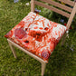 Coussins pour chaises Housse de chaise 6 pièces Corail rouge