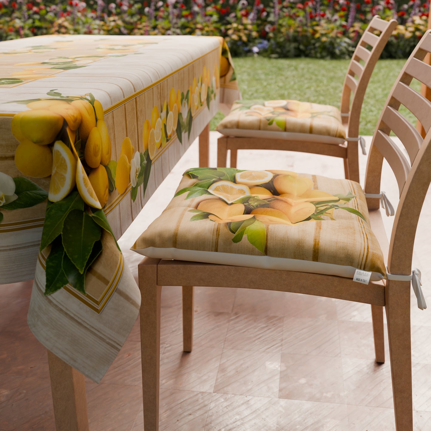 Coussins pour chaises Housse de chaise 6 pièces Citron