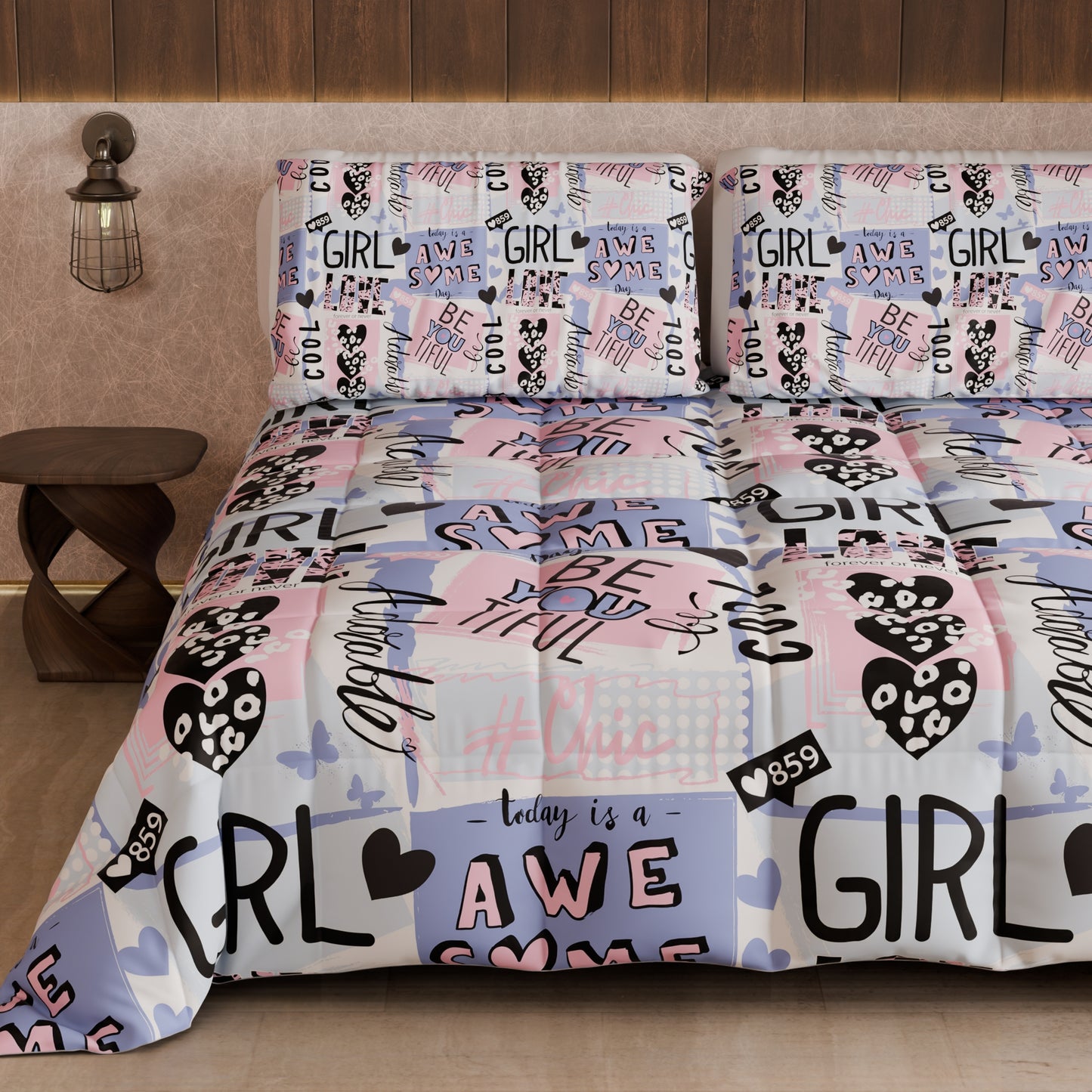 Piumone, Trapunta Matrimoniale, Singola, Piazza e Mezza, Girl Cool
