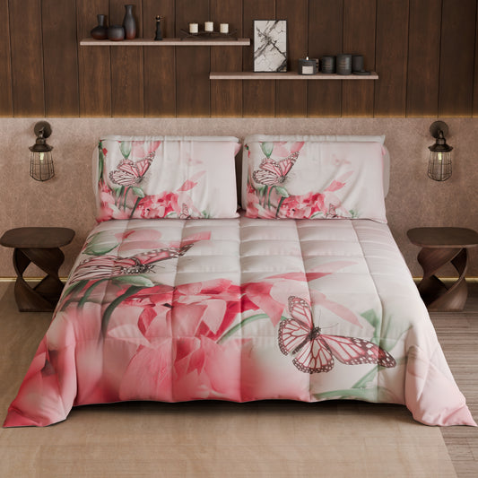 Duvet, Double Quilt, Single, Square and Half, Roses Butterfly
