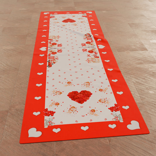 Chemin de table pour Saint-Valentin, Nappe Chemin de table Saint-Valentin, Chemin de table Cuisine Amour