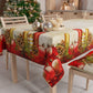 Christmas Tablecloth, Stain-Resistant Tablecloth, Candles Kitchen Tablecover