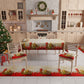 Christmas Tablecloth, Stain-Resistant Tablecloth, Candles Kitchen Tablecover