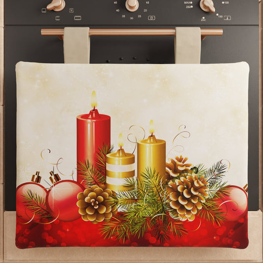 Couverture de Four de Noël pour Cuisine en Bougies à Impression Numérique 1pc 40x50cm
