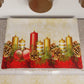 Couverture de poêle de Noël Courbes de cuisine en bougies à impression numérique