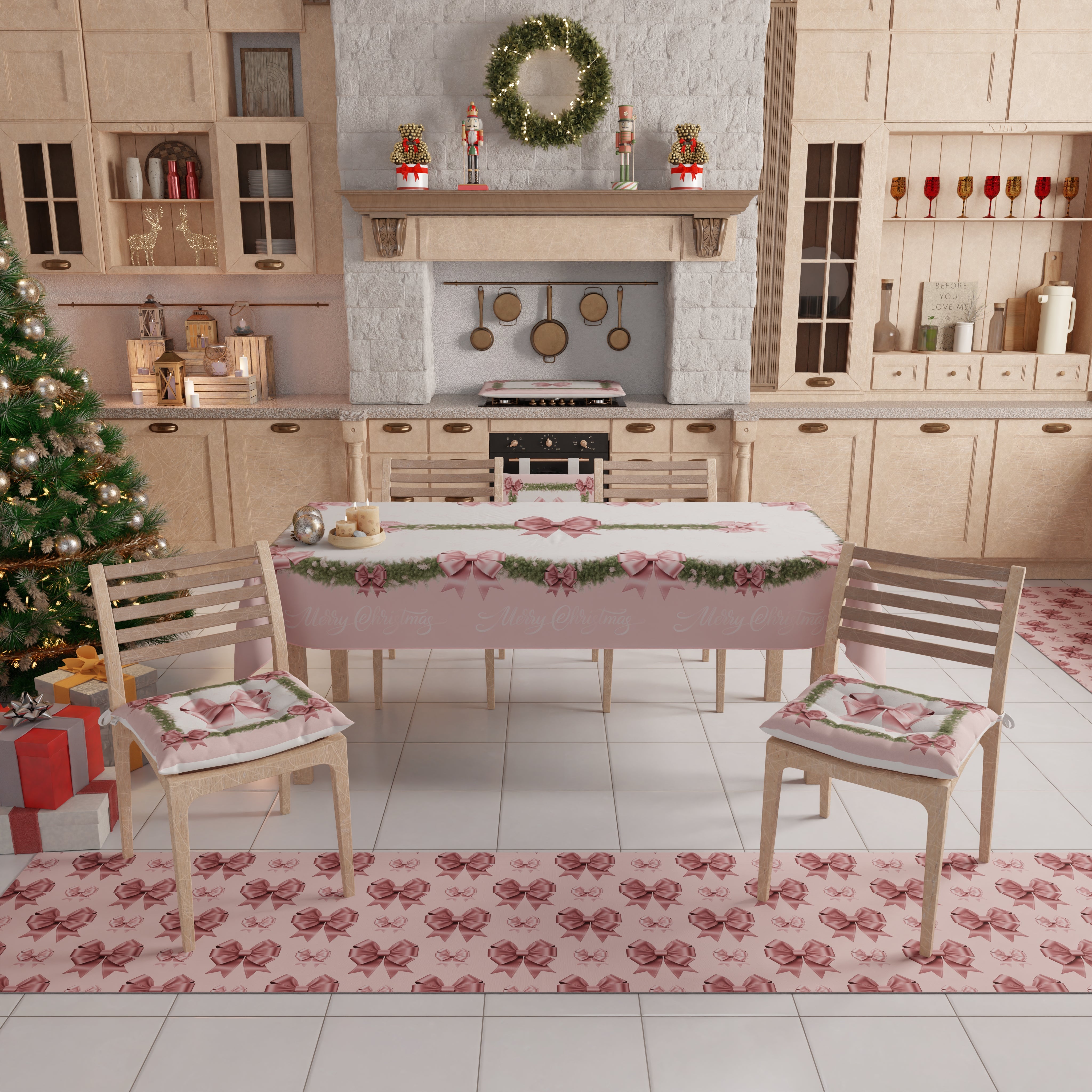 Tovaglia Rettangolare Antimacchia E Impermeabile - Moderna Con Teschio 3D, 100% Poliestere, Varie Misure (Fiore Rosa, 60x60cm)