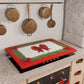 Coprifornello Natalizio Coprifuochi Cucina in Stampa Digitale Fiocco Rosso